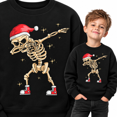 BLUZA ŚWIĄTECZNA SKULL DABBING CHRISTMAS